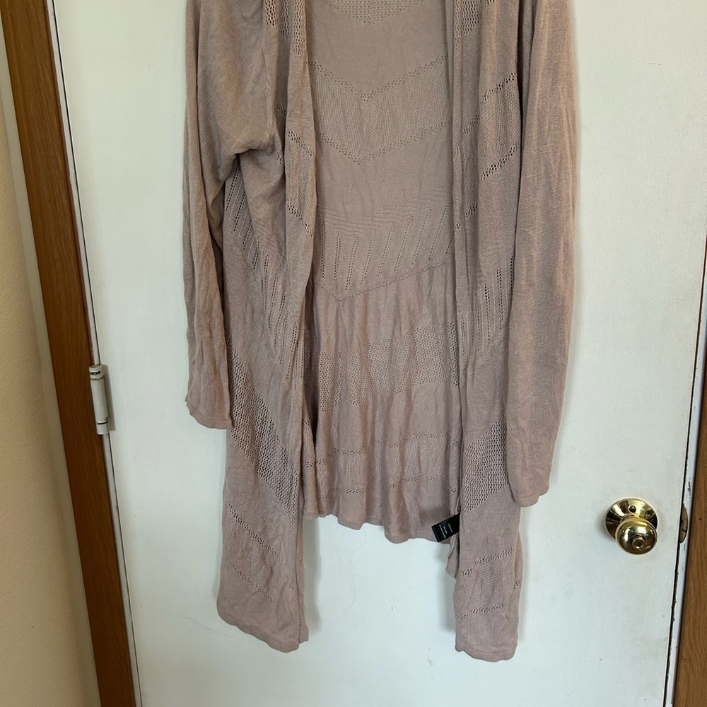 Torrid Size 1 Pointelle Cardigan Open Front Sweat… - image 5